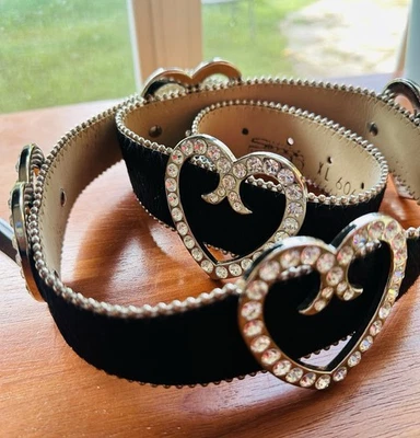 Cinturón de cuero de vaca vintage BB Simon para mujer Heart XL Foto 1 de 4