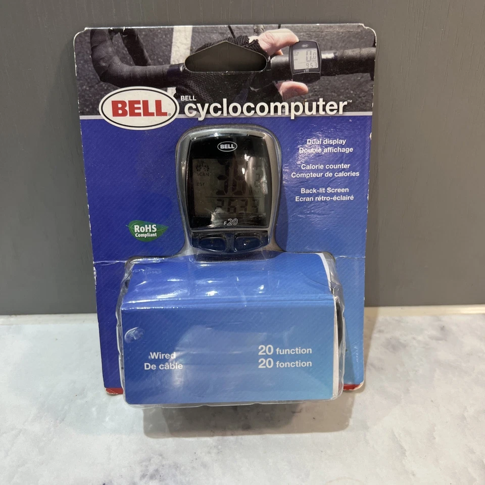 Bell Bike Computer Odometer Bell 20 Function Large Display Time Speed Distance - Image 1 of 3