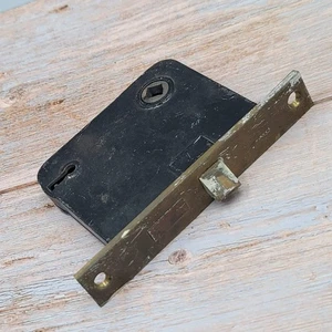 Vintage Mortise Lock Door Hardware Salvage Skeleton Keyhole NO Key - Picture 1 of 6