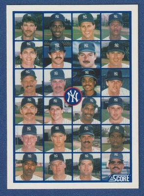 Tarjeta del equipo Yankees 1989 puntuación Nat West #33 SGA Deion Sanders RICKEY HENDERSON+++! Foto 1 de 2