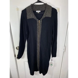 Robe pull noire zippée femme Calvin Klein neuve taille L - Photo 1/8
