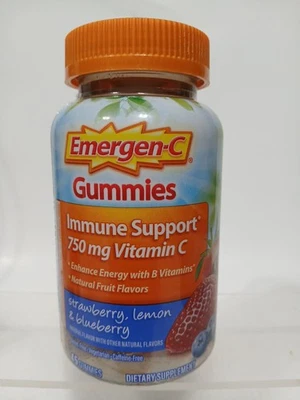 Emergen-C Immune Support 45 Gummies Strawberry Lemon Blueberry 750mg Vitamin C - Image 1 of 4