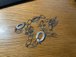 Necklace Silpada Sterling Silver 925 Oxidized Hammered Oval Link N1506 Jewelry - Picture 1 of 5