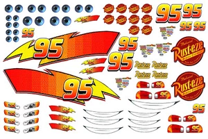 LIGHTNING McQUEEN (CARS) EDIBLE ICING IMAGES - CAKE TOPPER - A4 SHEET - Picture 1 of 1