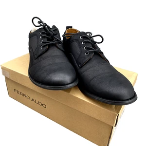 Ferro Aldo Blake Dress Shoes Men's 10.5 Black Leather Oxford Corpcore Classic - Picture 1 of 11