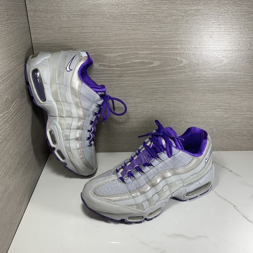 Scarpe da corsa Nike Air Max 95 grigio lupo viola 2011 donna taglia 6 698014 005 ottime condizioni!
