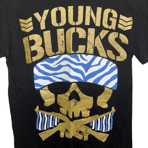 Young Bucks Bullet Club T-Shirt NJPW Men’s Size Small AEW Pro Wrestling Tees - Picture 1 of 5