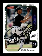 JASON STANDRIDGE SIGNED 2002 UPPER DECK VICTORY #503 RC ON-CARD AUTO DEVIL RAYS