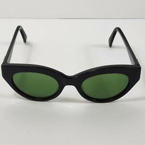 Planet Hollywood Black Cat-eye Sunglasses Unisex With Green Color Lenses 