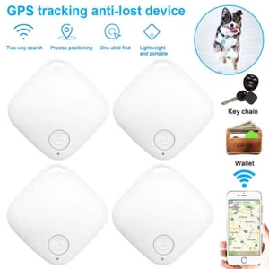 4x White GPS Tracker Wireless Bluetooth Anti-Lost Wallet Key Pet Locator Finder - Picture 1 of 7