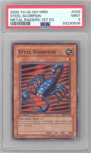 PSA 9 - Tarjeta Yu-Gi-Oh - MRD-029 - STEEL SCORPION (común) *1ª Edición* - COMO NUEVA - Imagen 1 de 2