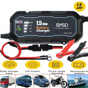 12V SAE Automatic Car Battery Charger Smart Maintainer Trickle Float Repair - Picture 1 of 12