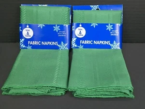 Vintage Trim A Home Green Fabric Napkins Christmas - Picture 1 of 3