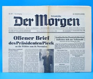 Der Morgen 15 de noviembre de 1958 para 65 cumpleaños boda 15.11.1958 RDA - Imagen 1 de 1