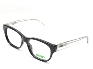 Puma Youth PJ00030 001 Rectangle Black Crystal Boys Eyeglasses 52mm - Picture 1 of 6