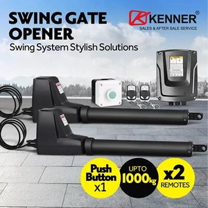 KENNER Automatic Electric Gate Opener Double Swing Remote Control Kit 1000KG - Picture 1 of 9