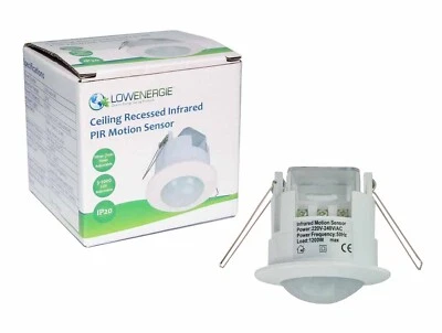 LOWENERGIE™ 360 Degree Recessed PIR Ceiling Occupancy Motion Sensor Detector Light Switch