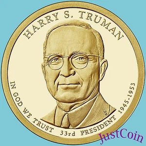 2015-P HARRY S.TRUMAN PRESIDENTIAL GOLDEN DOLLAR FROM MINT ROLLS UNCIRCULATED - Picture 1 of 2