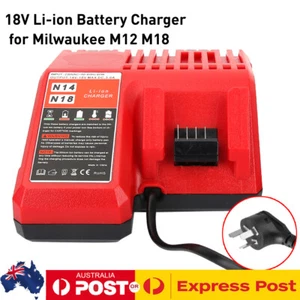 18V Li-ion Battery Charger For Milwaukee M18 Fast Rapid Charge AU Plug Quality - Picture 1 of 10