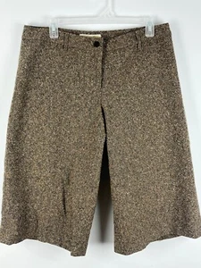 Michael Kors Shorts Women's Size 10 Brown Tweed Acrylic Polyester Wool Cotton - Picture 1 of 7