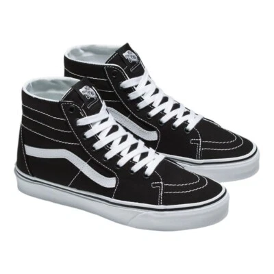 Vans Sk8-Hi Lace UP Skate Shoe - Big Kids' BLACK/TRUE WHITE - Image 1 of 4