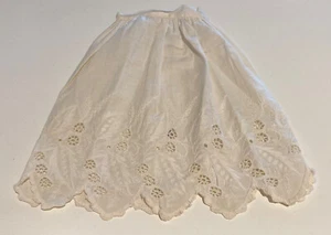 Antique medium doll white decorative Petticoat slip 4 - Picture 1 of 2