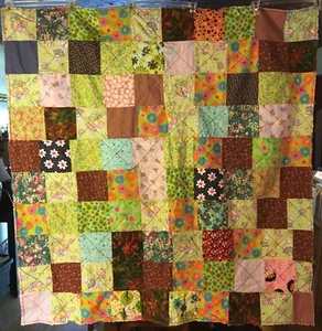 Double sided, handmade lap or baby blanket, very lightweight and cute! - Picture 1 of 12