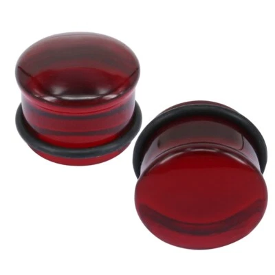 1双5-16毫米半透明玻璃耳塞单喇叭肉隧道穿孔 — 第 1/4 张图片