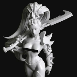 Topless Shadow Elf Slaver Warrior Girl - 28mm Scale Resin Mini by Manufaktura - Picture 1 of 5