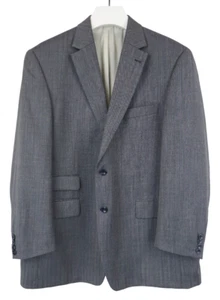 ATELIER TORINO Claudio SS Blazer Men's EU 58 Wool Single Breasted Herringbone - Picture 1 of 13