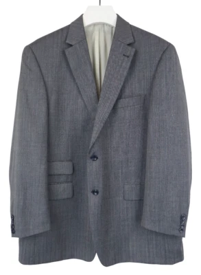 ATELIER TORINO Claudio SS Blazer Men's EU 58 Wool Single Breasted Herringbone - Image 1 of 4