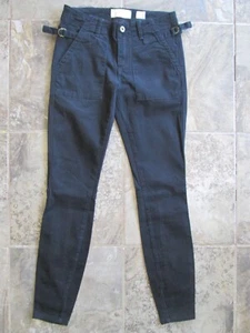 HEI HEI Women's Pants 25 26x28 Black Skinny Cotton Stretch Low Rise Slim Utility - Picture 1 of 8