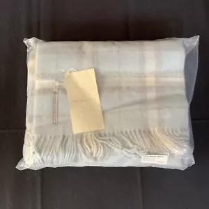 Alicia Adams 51" x 71" Alpaca Wool Blend Wellington Throw Blanket Spa Blue - Picture 1 of 3