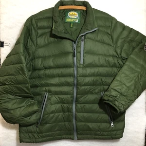 Cabelas Premier Northern Goose Daunenjacke Gr. Large grün durchgehender Reißverschluss 4 Taschen - Bild 1 von 11