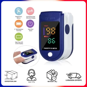 Oxymètre Pouls Doigt Pulsomètre Saturomètre Mesure Sang Sp02 Moniteur - Imagen 1 de 3