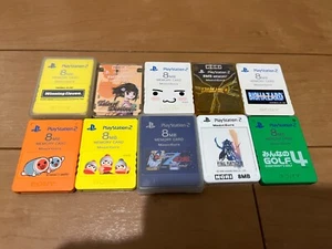 Playstation 2 PS2 lot of 10 Sony Hori Official MemoryCard SCPH-10020 - Picture 1 of 6