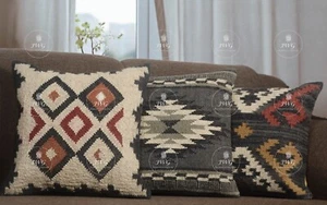 3 Set of Turkish Kilim Pillow Cover, Decorative Throw Pillow Floor Cushion Cover - Picture 1 of 6