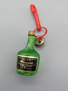 RETRO 1980's Plastic Liquor Bottle COGNAC Bell Clip On 80's Necklace VTG Charm - Picture 1 of 3