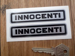 INNOCENTI Black & Silver classic car / scooter sticker - Picture 1 of 1