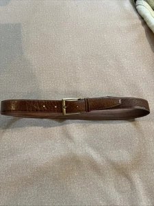 Vintage brauner Ledergürtel Größe 30 / 75 cm englisches Anilin Schweinsleder 50080 - Bild 1 von 4