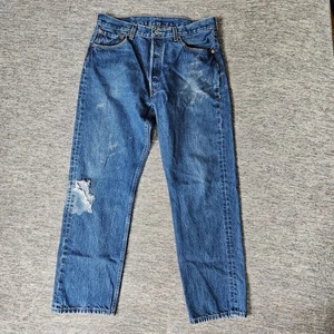 Vintage Levi's 501 Jeans Mens 34x30 Blue Classic Fit Straight Y2K Button Fly - Picture 1 of 11