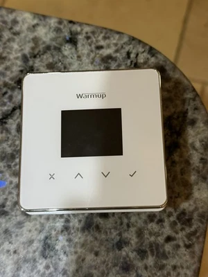 Warmup  WiFi underfloor heating Thermostat with floor temp Sensor. Silver white - Image 1 of 4