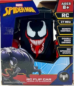 Marvel Spider-Man Venom Vs Spiderman Remote Control RC Flip Car 360 Spinning - Picture 1 of 2