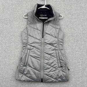 SMARTWOOL W's Smartloft 150 Vest Mock Neck Zip Front mid length Gray Small - Picture 1 of 15
