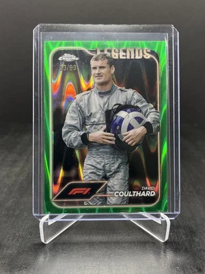2024 Topps Chrome Formula 1 F1 David Coulthard Legends Green RayWave 33/99 #196 - Image 1 of 2