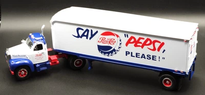 Трактор и прицеп First Gear 1960 модель Mack B-61 Pepsi-Cola Please 19-1357 1:34 - Изображение 1 из 4