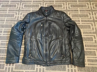 Hugo Boss & McLaren Rare Men’s Leather Jacket Black Red Size 50 - Image 1 of 4