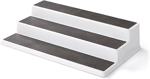 Copco 3-Tier Non-Skid Spice Rack, 15" White/Gray Organizer for Kitchen Pantry - Image 1 of 1