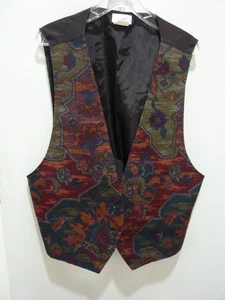 Vintage FR Sport Floral Embroidered Black Vest Size 3XLarge - Picture 1 of 3