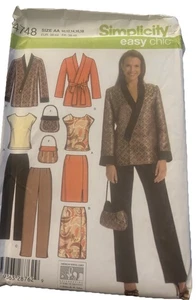 Simplicity 4748 Easy Chic Women Top, Skirt, Pants, Jacket Bag Pattern Size 10–18 - Picture 1 of 2